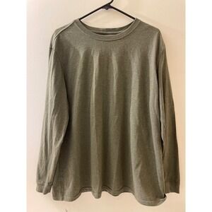 Carhartt Womens Size 1X Olive Green‎ Long Sleeve Crew Neck Casual T-Shirt
